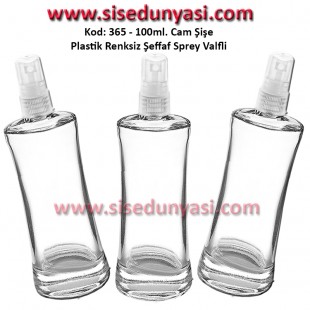 PARFÜM ŞİŞESİ DAR OMUZLU 100ml Kod: 365