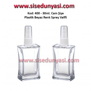 Plastik Spreyli CAM PARFÜM ŞİŞESİ 30ml Kod: 400