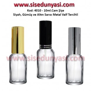 Alüminyum Spreyli Cam Parfüm Şişesi 10ml Kod: 4010