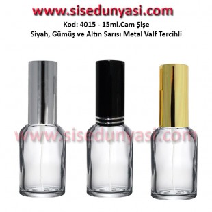 Alüminyum Spreyli Cam Parfüm Şişesi 15ml Kod: 4015