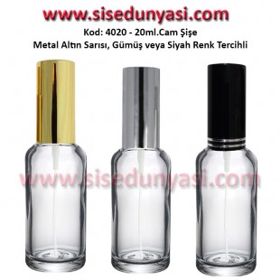 Alüminyum Spreyli CAM PARFÜM ŞİŞESİ 20ml Kod: 4020