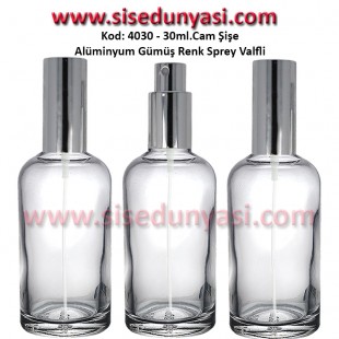 Alüminyum Spreyli CAM PARFÜM ŞİŞESİ 30ml Kod: 4030