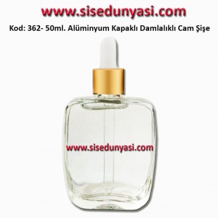 Lüks Seri Cam Pipetli Cilt Bakım Şişesi 50ml Kod: 362