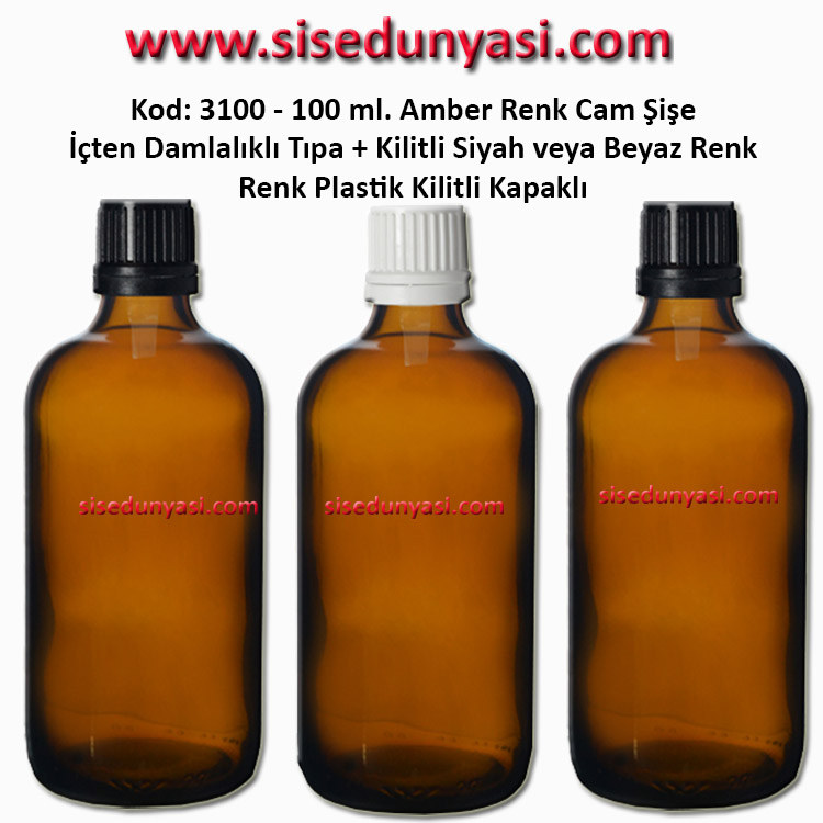 Damlalikli Tipali 100ml Amber Cam Sise 100ml Damlalik Tipali Kahverengi Cam Sise Icten Damlalikli 100ml Sise Propolis Sisesi Damlalik Esans Sisesi Damlalikli Ilac Sisesi Tipali Damlalik Sise