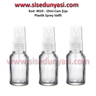 Plastik Spreyli Cam Parfüm Şişesi 10ml Kod: 4010