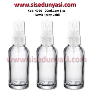 Plastik Spreyli CAM PARFÜM ŞİŞESİ 20ml Kod: 4020