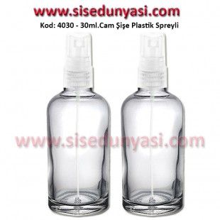 Plastik Spreyli CAM PARFÜM ŞİŞESİ 30ml Kod: 4030