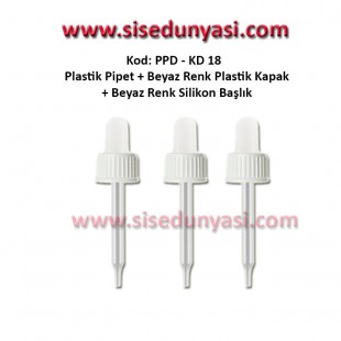 Plastik Pipetli Plastik Kapaklı Damlalık Kod: PPP-KD-18