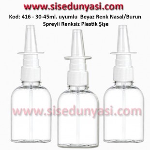 Burun Spreyli Plastik Şişe 50ml Kod: 416