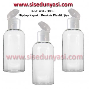 FLIPTOP - ÇITÇIT KAPAKLI PLASTİK ŞİŞE 30ml Kod: 404 