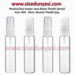 Plastik Parfüm Şişesi Plastik Spreyli 30ml Kod: 406 