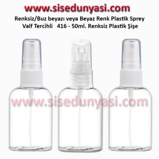 Plastik Parfüm Şişesi Plastik Spreyli 50ml Kod: 416 
