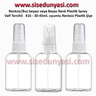 Plastik Parfüm Şişesi Plastik Spreyli 50ml Kod: 416 