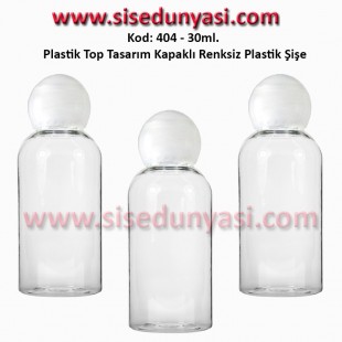 TOP KAPAKLI PLASTİK ŞİŞE 30ml Kod: 404