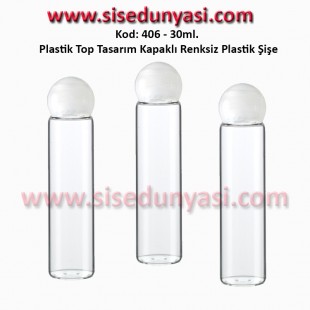 TOP KAPAKLI PLASTİK ŞİŞE 30ml Kod: 406 