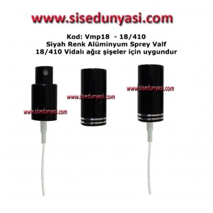 18/410 SİYAH RENK METAL SPREY VALF