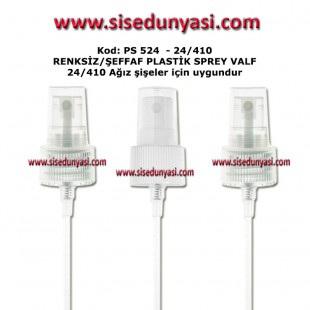 24/410 RENKSİZ PLASTİK SPREY VALF Kod: PS-524 