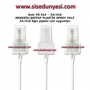 24/410 RENKSİZ PLASTİK SPREY VALF Kod: PS-524 