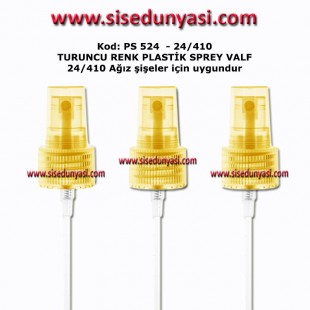24/410 TURUNCU RENK PLASTİK SPREY VALF Kod: PS-524 