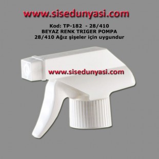 Triger Tetik Pompa Beyaz Renk TP-182 28/410 